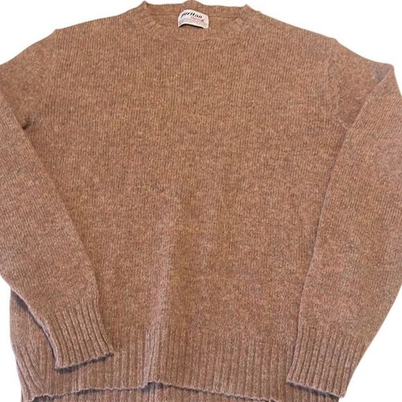 Puritan Brown Wool Pullover Long Sleeves Vintage Sweater Size Large - Picture 2 of 10